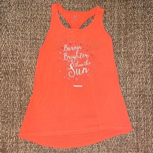 Reebok red-orange tank